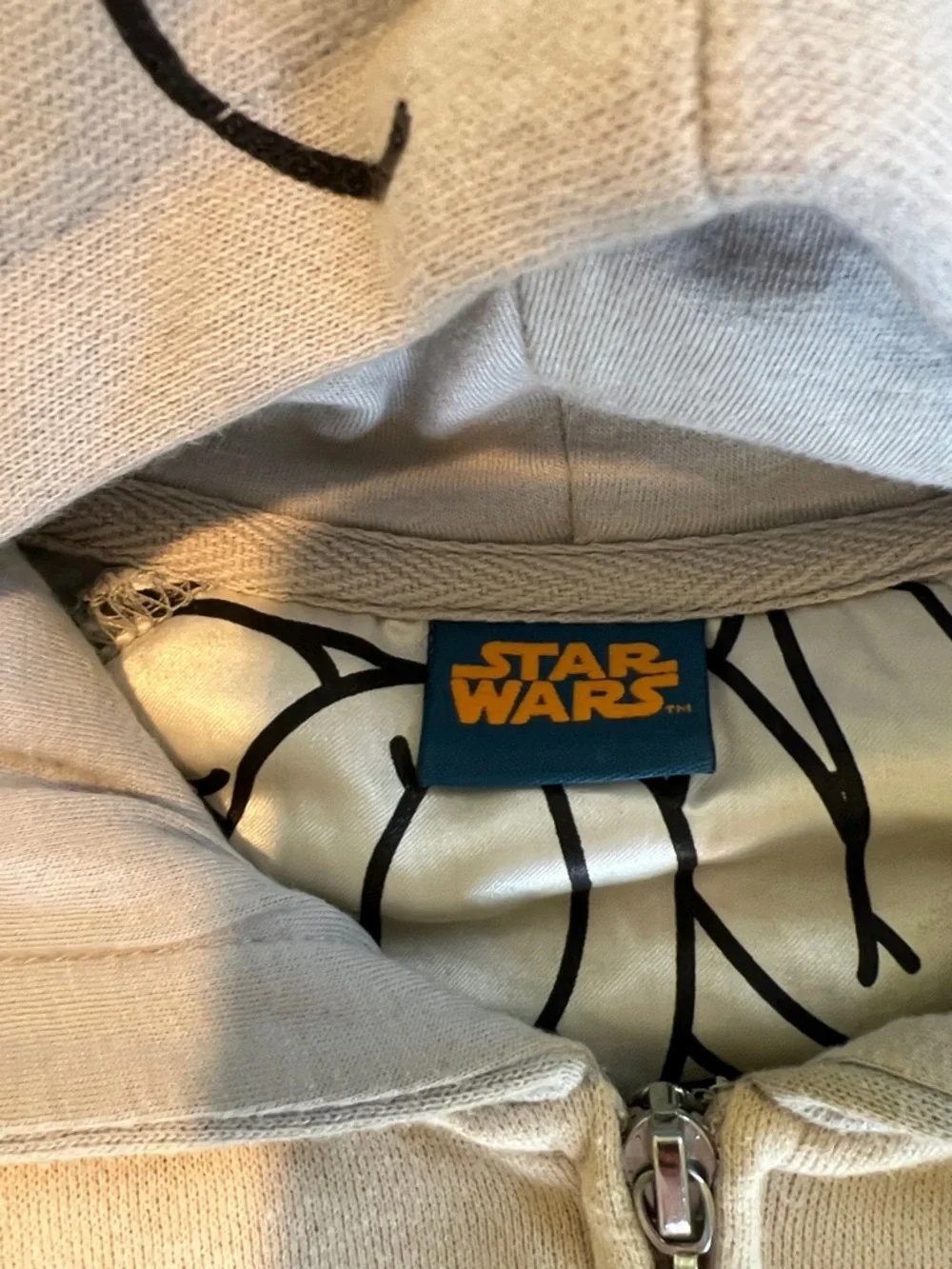 Taun Taun Two-Tone Zip Hoodie with Lightsaber Zipper - Picture 3 of 11